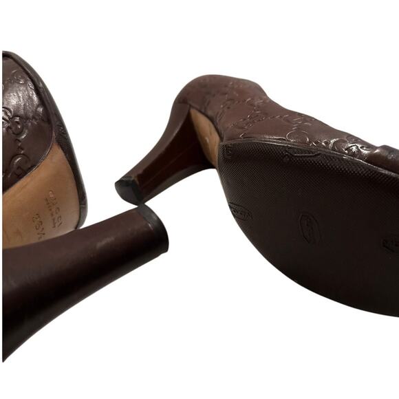 Gucci Guccissima Interlocking GG High Heel with Round Toe - Size 6.5 - Picture 6 of 8